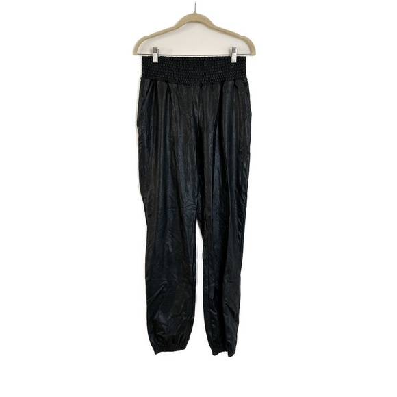 NEW Commando Faux Leather Smocked Jogger Black Size Medium - Picture 5 of 6